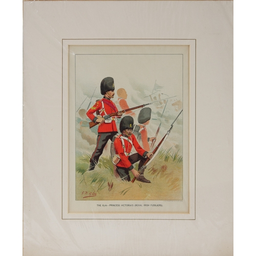 299 - AFTER RICHARD SIMKIN (1840-1926) SEVENTEEN MOUNTED BUT UNFRAMED CHROMOLITHOGRAPHIC PRINTS of REGIMEN... 