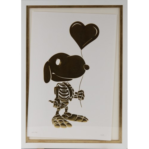 132 - ALLESSANDRO PAGLIA (MODERN) ARTIST SIGNED LIMITED EDITION EMBOSSED GILT PRINT ‘Heart of Gold’ (27/19... 