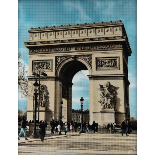 151 - NICK HOLDSWORTH (MODERN) MIXED DIGITAL MEDIA PRINT ON BOARD‘Arc de Triumphe’ 30” x 23” (76cm x 58.4c... 