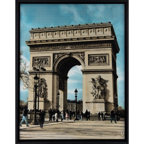 151 - NICK HOLDSWORTH (MODERN) MIXED DIGITAL MEDIA PRINT ON BOARD‘Arc de Triumphe’ 30” x 23” (76cm x 58.4c... 