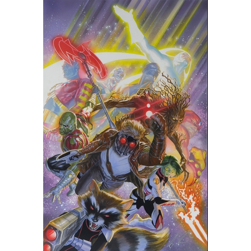 131 - ALEX ROSS (b.1970) FOR MARVEL COMICS SIGNED LIMITED EDITION ARTIST PROOF COLOUR PRINT‘Guardians of t... 