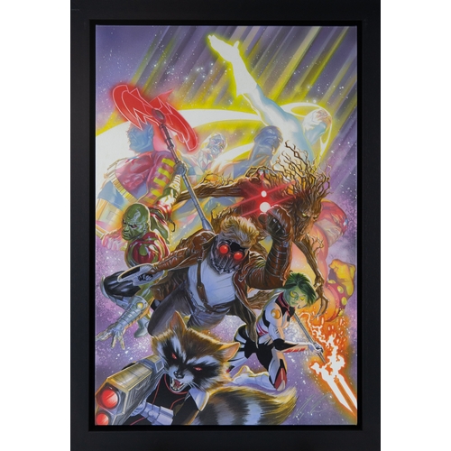 131 - ALEX ROSS (b.1970) FOR MARVEL COMICS SIGNED LIMITED EDITION ARTIST PROOF COLOUR PRINT‘Guardians of t... 