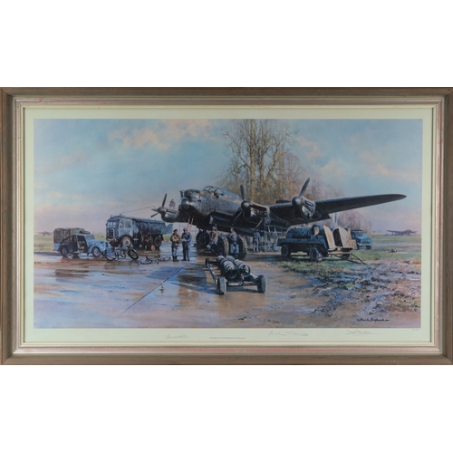 318 - DAVID SHEPHERD ARTIST SIGNED LIMITED EDITION COLOUR PRINT‘Winter of ’43, Somewhere in England’ (172/... 