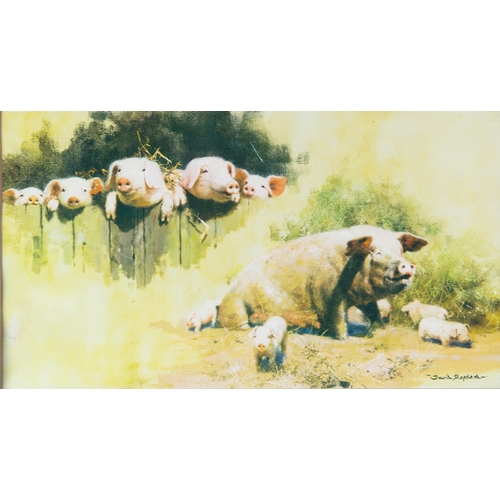 319 - DAVID SHEPHERD FOUR ARTIST SIGNED COLOUR PRINTS OF FARM ANIMALS‘Porkers’ (190/850)‘High Noon’ (371/8... 