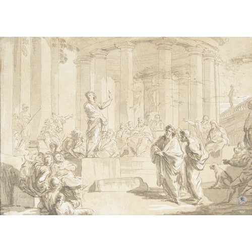 308 - AFTER GIOVANNI PAOLO PANNINI (1691-1765) ENGRAVED FACSIMILE of an ORIGINAL PEN & WASH DRAWING 'A... 