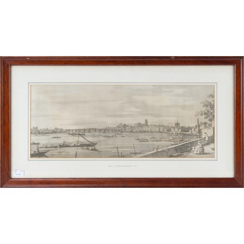 308 - AFTER GIOVANNI PAOLO PANNINI (1691-1765) ENGRAVED FACSIMILE of an ORIGINAL PEN & WASH DRAWING 'A... 