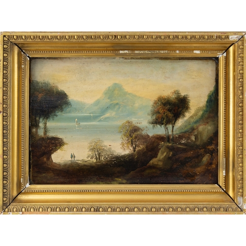 172 - BRITISH SCHOOL (NINETEENTH CENTURY)OIL PAINTING ON PANELLakeland landscape12 ½