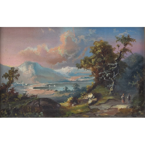 174 - EUROPEAN SCHOOL (LATE NINETEENTH/EARLY TWENTIETH CENTURY)OIL PAINTING ON CANVASA lakeland landscape ... 