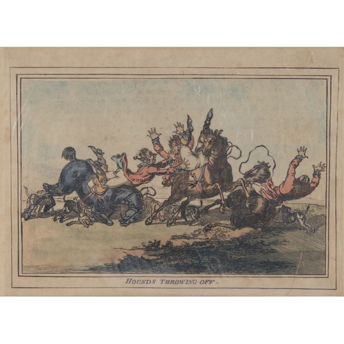 309 - JAMES GILRAY SET OF FOUR HAND COLOURED HUNTING PRINTS‘Hounds Finding’‘Coming in at the Death’‘Hounds... 