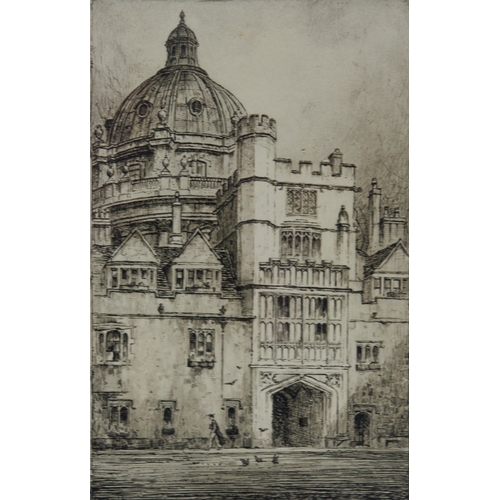 310 - FOUR ETCHINGS: F ROBSON‘Brasenose College, Oxford’ ALBANY HOWATH‘Rue de L’Epicerie, Rouen’ ALPHONSE ... 