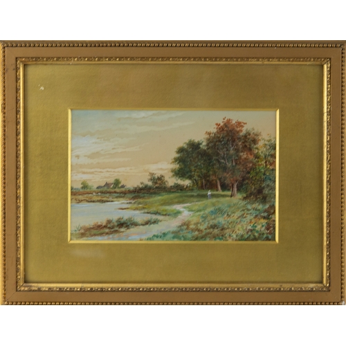 253 - THREE EARLY TWENTIETH CENTURY INDISTINCTLY SIGNED PAINTINGS GOUACHEMediterranean coastal scene 7 ¼” ... 