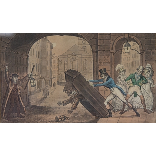 312 - ISAAC ROBERT & GEORGE CRUICKSHANK SET OF SIX ‘TOM AND JERRY’ HAND COLOURED ENGRAVINGS Published ... 