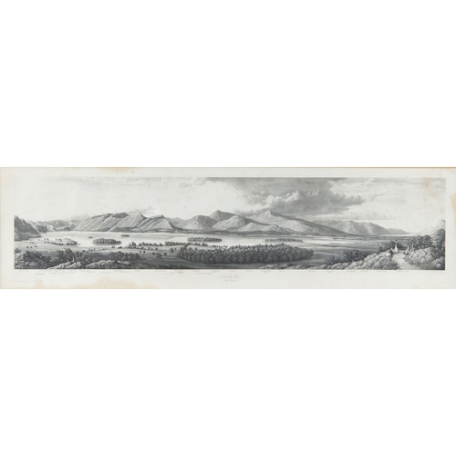 326 - SKIDDAW DOD AFTER W. WESTALL A.R.A. AQUATINT, UNCOLOURED 'Keswick Lake from Castlet' 6 1/4