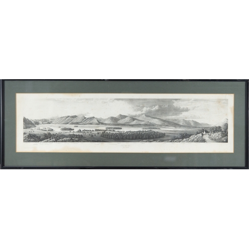 326 - SKIDDAW DOD AFTER W. WESTALL A.R.A. AQUATINT, UNCOLOURED 'Keswick Lake from Castlet' 6 1/4