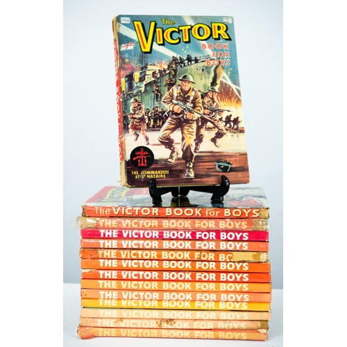 95 - THE VICTOR BOOK FOR BOYS published by D.C. Thomson, fourteen copies 1964-1980, viz, 1964, 1967, 1968... 