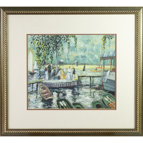 240 - BERNARD McMULLEN (1952-2015) OIL PAINTINGThe Boating LakeSigned, dedication verso11 ½” x 13 ¼” (29.2... 