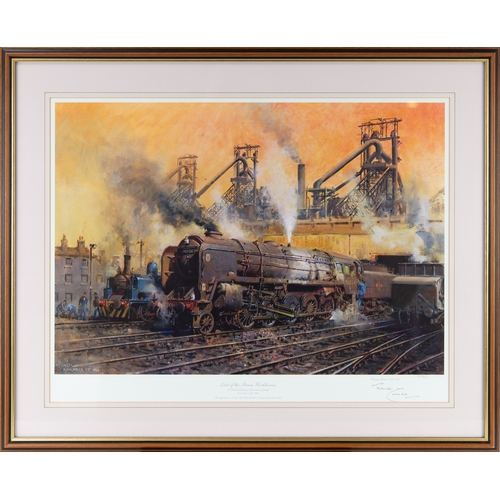 306 - TERENCE CUNEOARTIST SIGNED LIMITED EDITION COLOUR PRINT'Last of the Steam Workhorses'Numbered 255/85... 