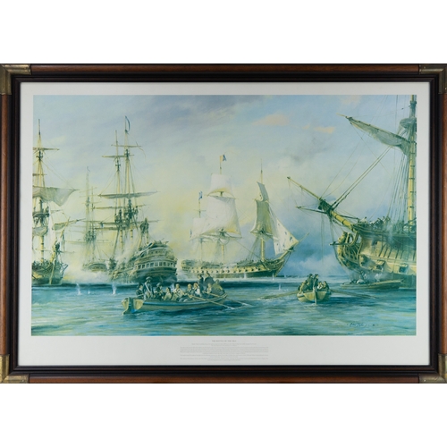 307 - ROBIN TAYLORREPRODUCTION COLOUR PRINT'The Battle of the Nile'22 ½