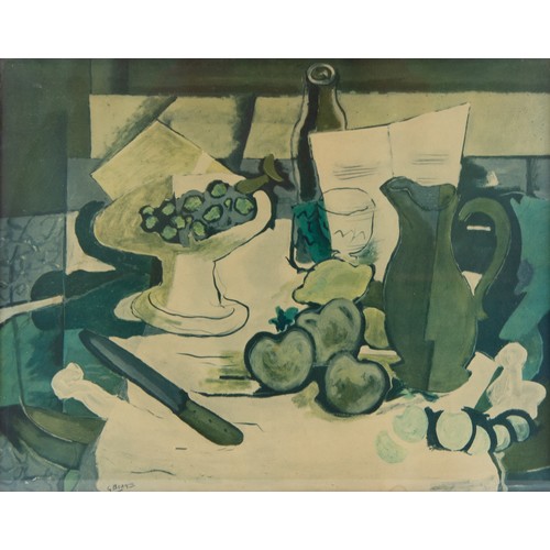 344 - AFTER GEORGES BRAQUE MID CENTURY REPRODUCTION COLOUR PRINTStill-life 17 ¼” x 22 ¼” (43.8cm x 56.5cm)... 