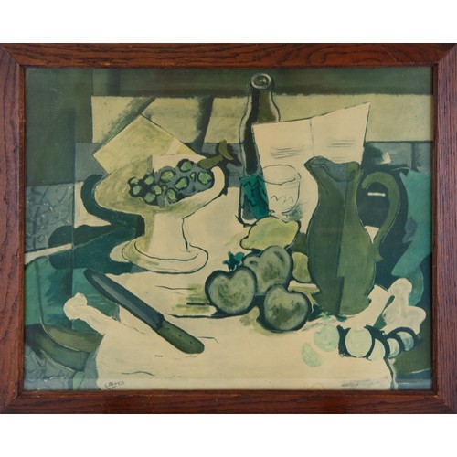 344 - AFTER GEORGES BRAQUE MID CENTURY REPRODUCTION COLOUR PRINTStill-life 17 ¼” x 22 ¼” (43.8cm x 56.5cm)... 