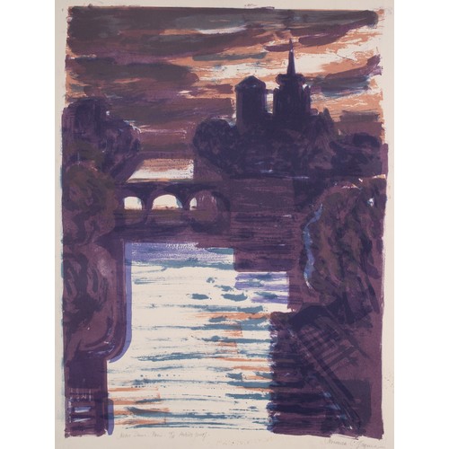 342 - NORMAN JAQUES (1922-2014)TWO ARTIST SIGNED, TITLED AND NUMBERED COLOUR PRINTS‘Notre Dame, Paris, ART... 