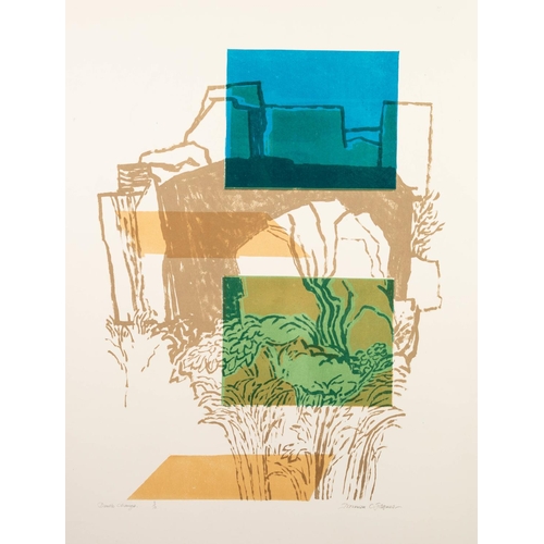 343 - NORMAN JAQUES (1922-2014) TWO ARTIST SIGNED LIMITED EDITION COLOUR PRINTS ‘Thorn Tree and Rocks, (1/... 