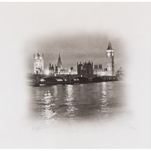 134 - DARREN BAKER (1976) ARTIST SIGNED LIMITED EDITION BLACK AND WHITE PRINT FROM A PENCIL DRAWING‘A View... 