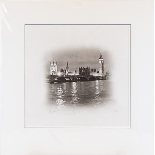 134 - DARREN BAKER (1976) ARTIST SIGNED LIMITED EDITION BLACK AND WHITE PRINT FROM A PENCIL DRAWING‘A View... 