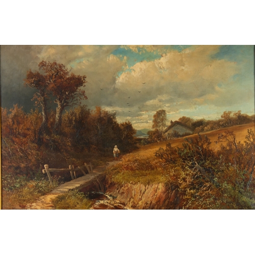 253 - CLARENCE HENRY ROE (1850-1909) OIL ON CANVAS‘View in Derbyshire’ Signed, titled to Yorkshire Fine Ar... 