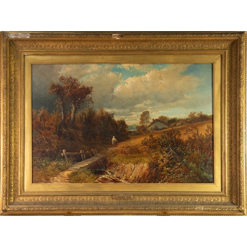 253 - CLARENCE HENRY ROE (1850-1909) OIL ON CANVAS‘View in Derbyshire’ Signed, titled to Yorkshire Fine Ar... 