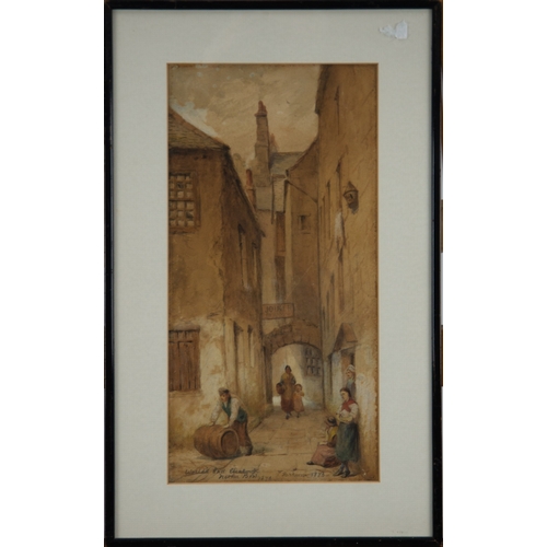 276B - ROBERT SANDERSON (1848-1908) WATERCOLOUR ‘World’s End, Nether Bow, Edinburgh’ Signed, titled and dat... 