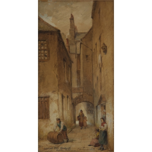 276B - ROBERT SANDERSON (1848-1908) WATERCOLOUR ‘World’s End, Nether Bow, Edinburgh’ Signed, titled and dat... 