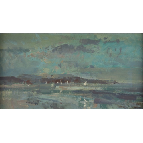 225 - WILLIAM DEALTRY (1915-2007)OIL PAINTING ON BOARDSailing boats off the Irish coastSigned lower right1... 