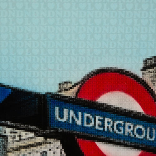 312 - NICK HOLDSWORTH (1973)MIXED DIGITAL MEDIA PRINT ON BOARD‘London Underground’ Signed, titled to galle... 