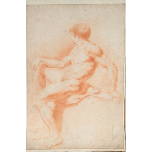 288 - GIOVANNI BATTISTA CIPRIANI (1727-1785) RED CHALK DRAWINGS ON LAID PAPER, TWO Male nude studies viewe... 