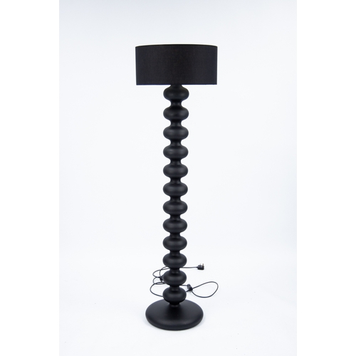 131 - PORADA BABELE FLOOR LAMP IN BLACK, with shade, 63 ¾” (162cm) high, including shade