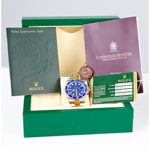 68 - ROLEX OYSTER PERPETUAL, SUBMARINER DATE, GENTLEMAN'S OFFICIALLY CERTIFIED SUPERLATIVE CHRONOMETER WR... 