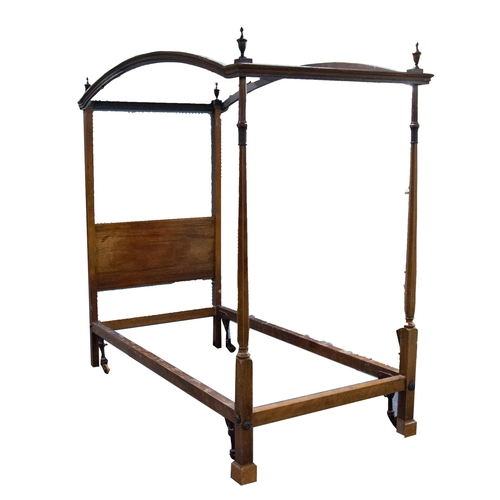 164 - PAIR OF HEALS EARLY TWENTIETH CENTURY MAHOGANY TESTER SINGLE BEDS, 83” x 42 ½” (210.9cm x 108cm), (2... 