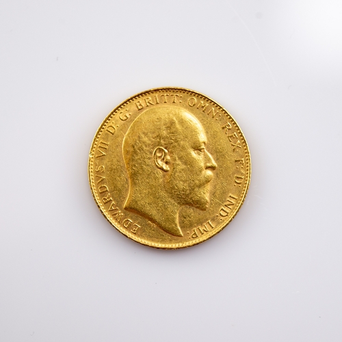 49 - EDWARD VII 1909 GOLD FULL SOVEREIGN COIN