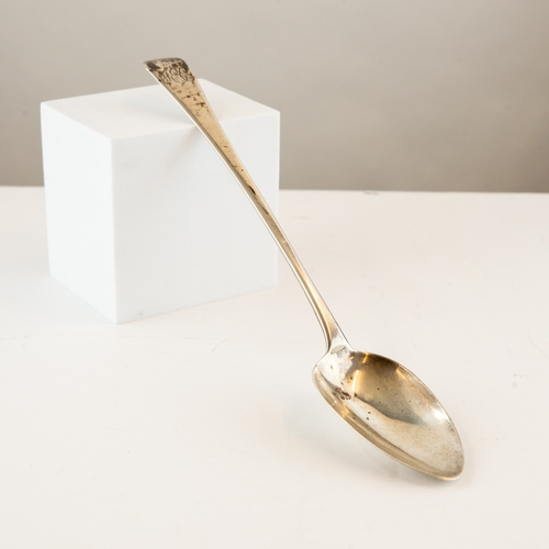 292 - GEORGE III SILVER BASTING SPOON, initialled, 11 ¾” (29.9cm) long, London 1812, 2.89ozt