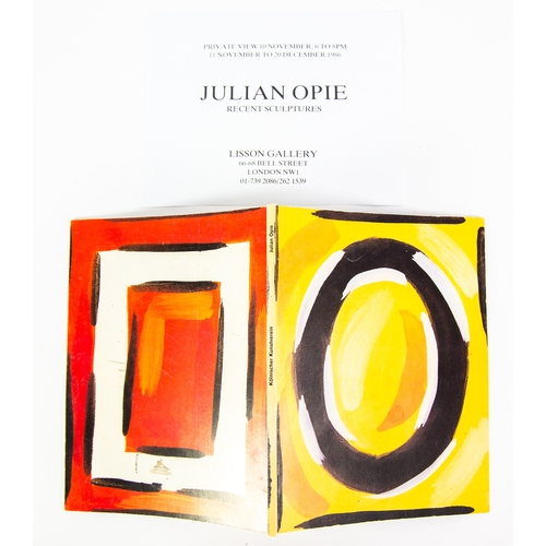 209 - JULIAN OPIE (1958) SCULPTURE, OIL PAINTING ON STEEL Lettered '6', 'Square', 'X', 'O', on four offset... 