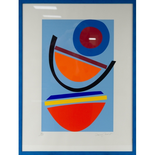 304 - TERRY FROST (1915-2003)ARTIST SIGNED LIMITED EDITION COLOUR SERIGRAPH‘Blue, Red, Black, Vertical Rhy... 