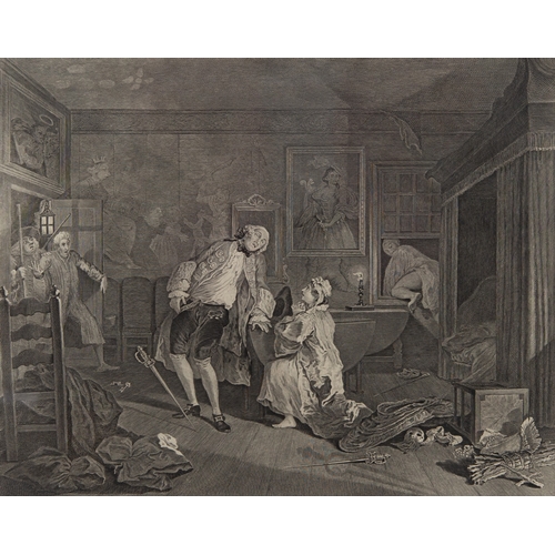 318 - AFTER WILLIAM HOGARTH (1697-1764)SET OF SIX ENGRAVINGS‘Wedding a la Mode’ (Pl. I-VI) The impression ... 