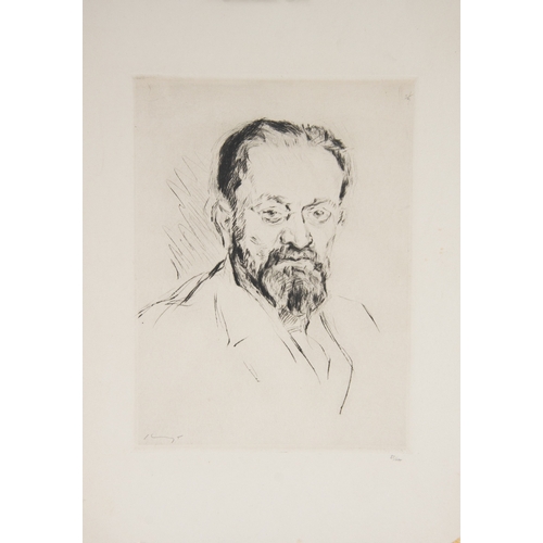 302 - EMIL ORLIK ARTIST SIGNED ETCHINGPORTRAIT OF MAX SLEVOGT, dated (19)17The impression: 10 ½” x 7 ¼” (2... 