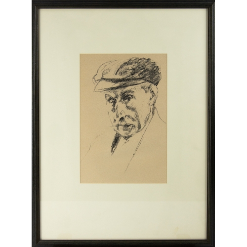 322 - AFTER MAX LIEBERMANN ETCHING Market scene Unsigned 5 ½” x 7 ½” (14cm x 19cm)AND AN UNSIGNED PORTRAIT... 