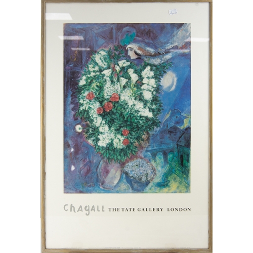 325 - THREE ARTIST EXHIBITION COLOUR POSTER PRINTS‘Chagall, the Tate Gallery London’, no date‘Shraga Weil,... 