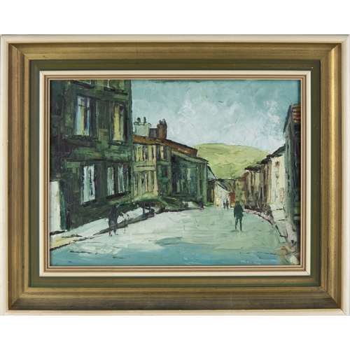 242 - HAROLD PEAK (act. 1968)OIL ON BOARDStreet scene with figures Signed 11 ½” x 15 ½” (29.2cm x 39.3cm)... 