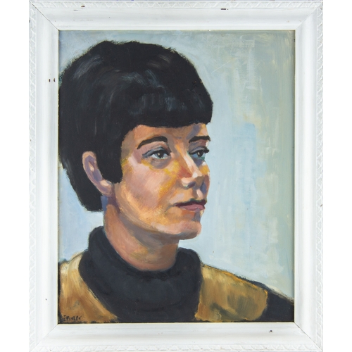 229 - TED FINLEY (1907-1979) FOUR WORKS THREE OIL PAINTINGS‘Glossop Cross’ Female portrait, shoulder lengt... 