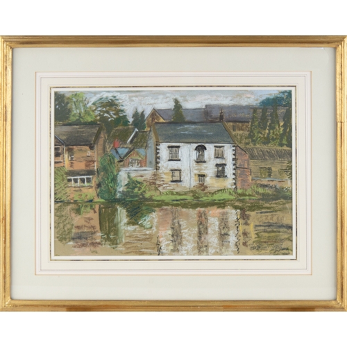 262 - PAT SHARP (TWENTIETH CENTURY) PASTEL Riverside cottages Signed and dated9” x 12 ½” (22.9cm x 31.7cm)... 