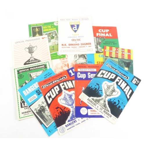 677 - SELECTION OF FOOTBALL PROGRAMMES, CIRCA 1960s AND LATER, relating to Glasgow Rangers (x5) and Celtic... 